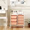 Costway 9 Drawer Rolling Organizer Cart Utility Storage Tools Scrapbook Paper Multi-Use Macaron/White/Hot Pink/Light Pink/Clear/Black